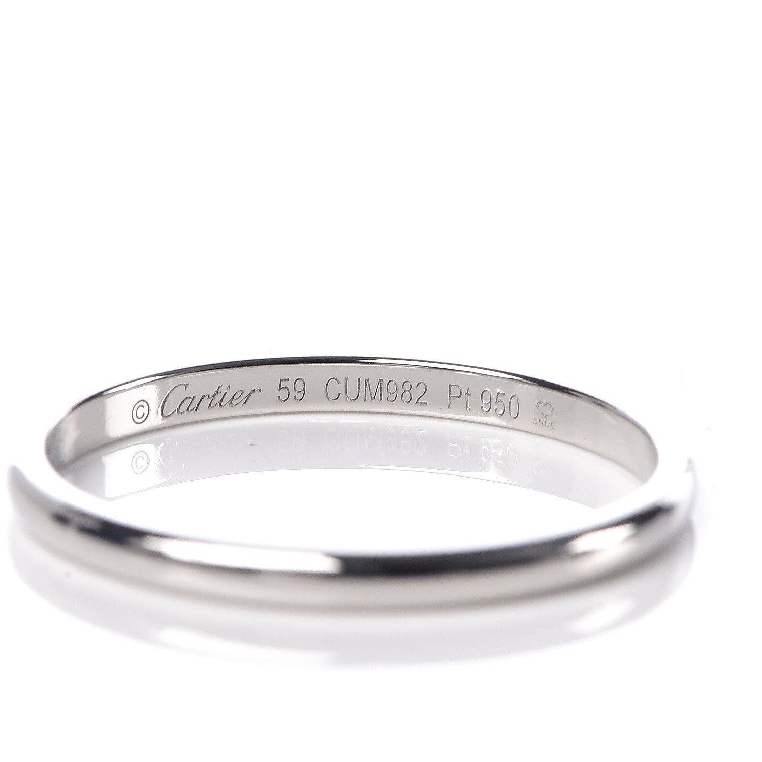 Cartier Platinum 2mm 1895 Wedding Band Ring 59 8.75 4 of 6