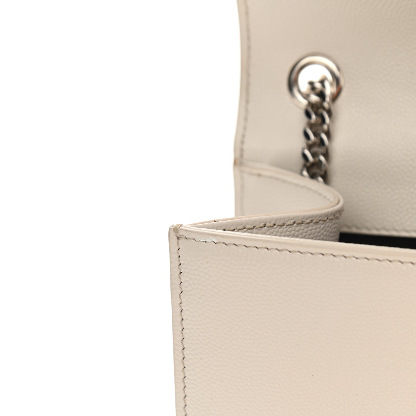 Grain De Poudre Medium Classic Monogram Kate Satchel Icy White