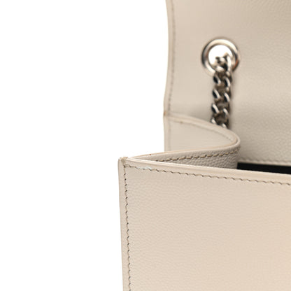 Saint Laurent Grain De Poudre Medium Classic Monogram Kate Satchel Icy White 12 of 13