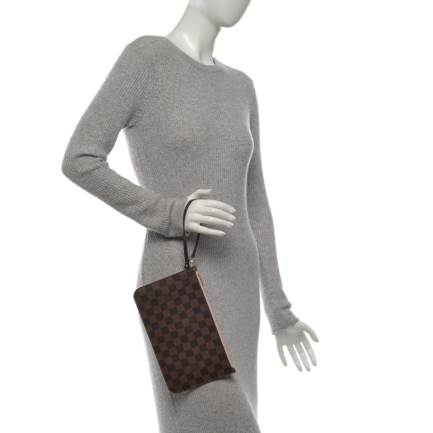 Damier Ebene Neverfull MM GM Pochette Rose Ballerine