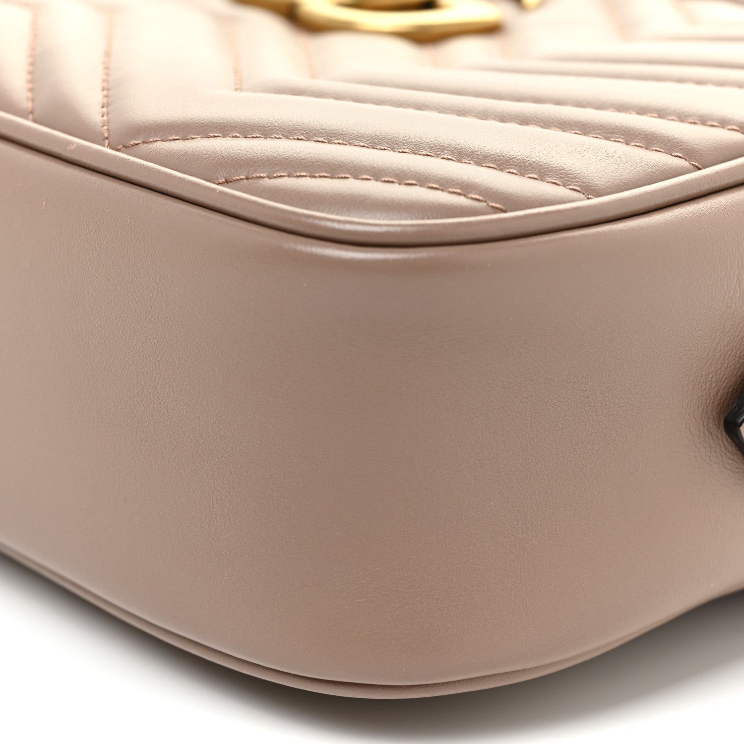 Gucci Calfskin Matelasse Small GG Marmont Chain Shoulder Bag Porcelain Rose 6 of 10