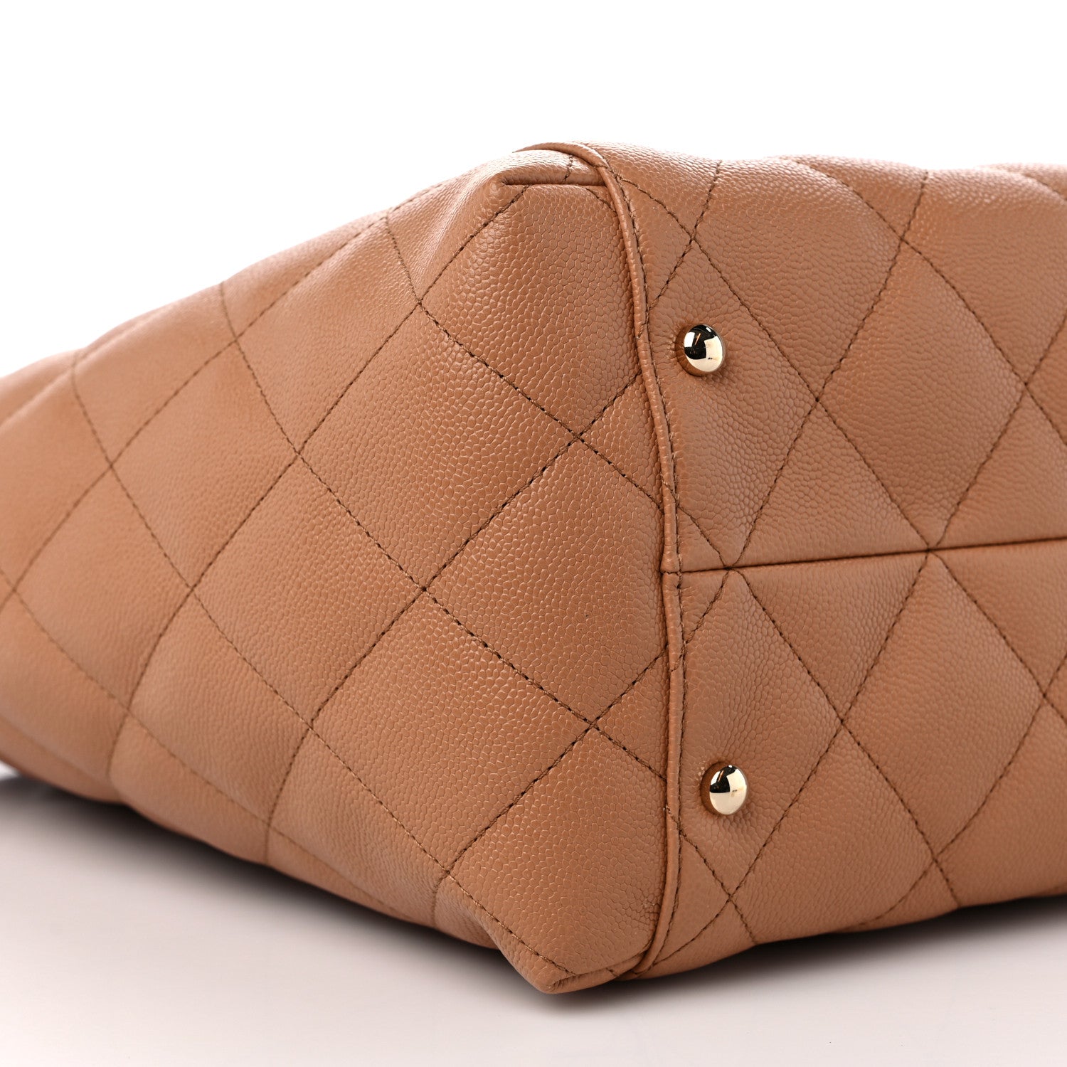 Chanel Caviar Quilted Large Shopping Tote Dark Beige 8 of 9