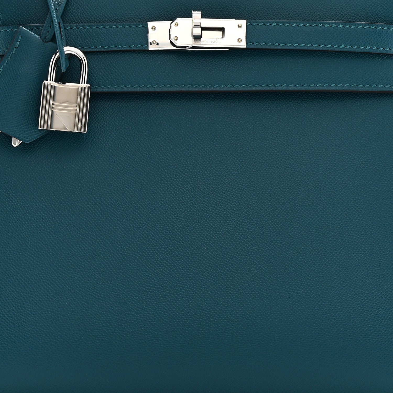 Hermes Madame Calfskin Verso Kelly Sellier 25 Vert Bosphore Vert
