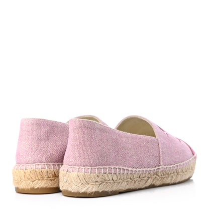 Chanel Toile Sequin CC Espadrilles 37 Pink Dark Pink 4 of 8