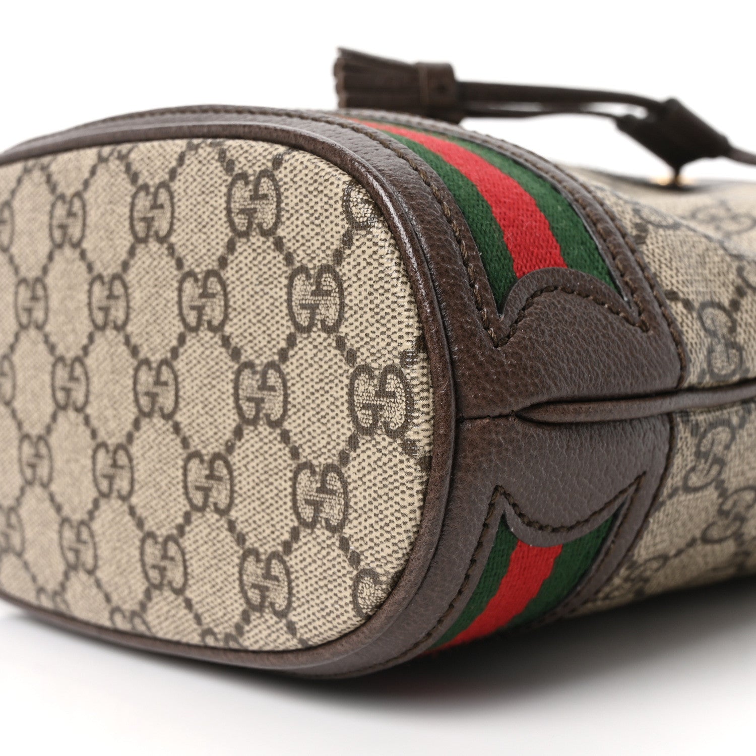 Gucci GG Supreme Monogram Web Small Ophidia Bucket Bag Brown 10 of 10