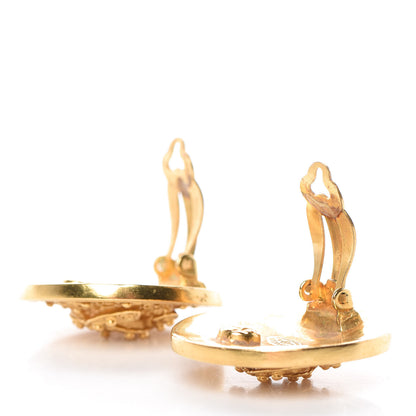 Chanel CC Clip On Earrings Gold 3 of 5