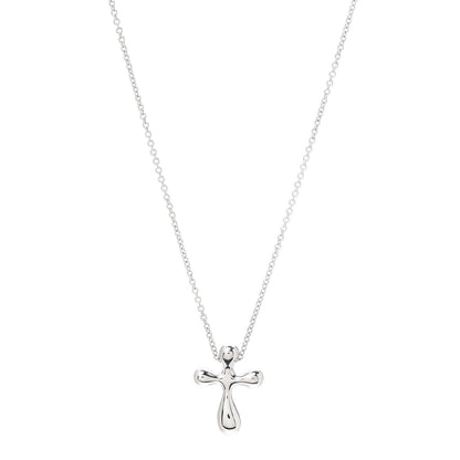 Tiffany Platinum 12mm Elsa Peretti Cross Pendant Necklace 1 of 7