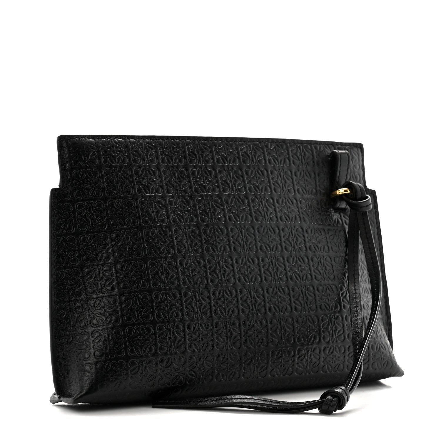 Loewe Calfskin Embossed Mini Repeat T Pouch Black 3 of 7