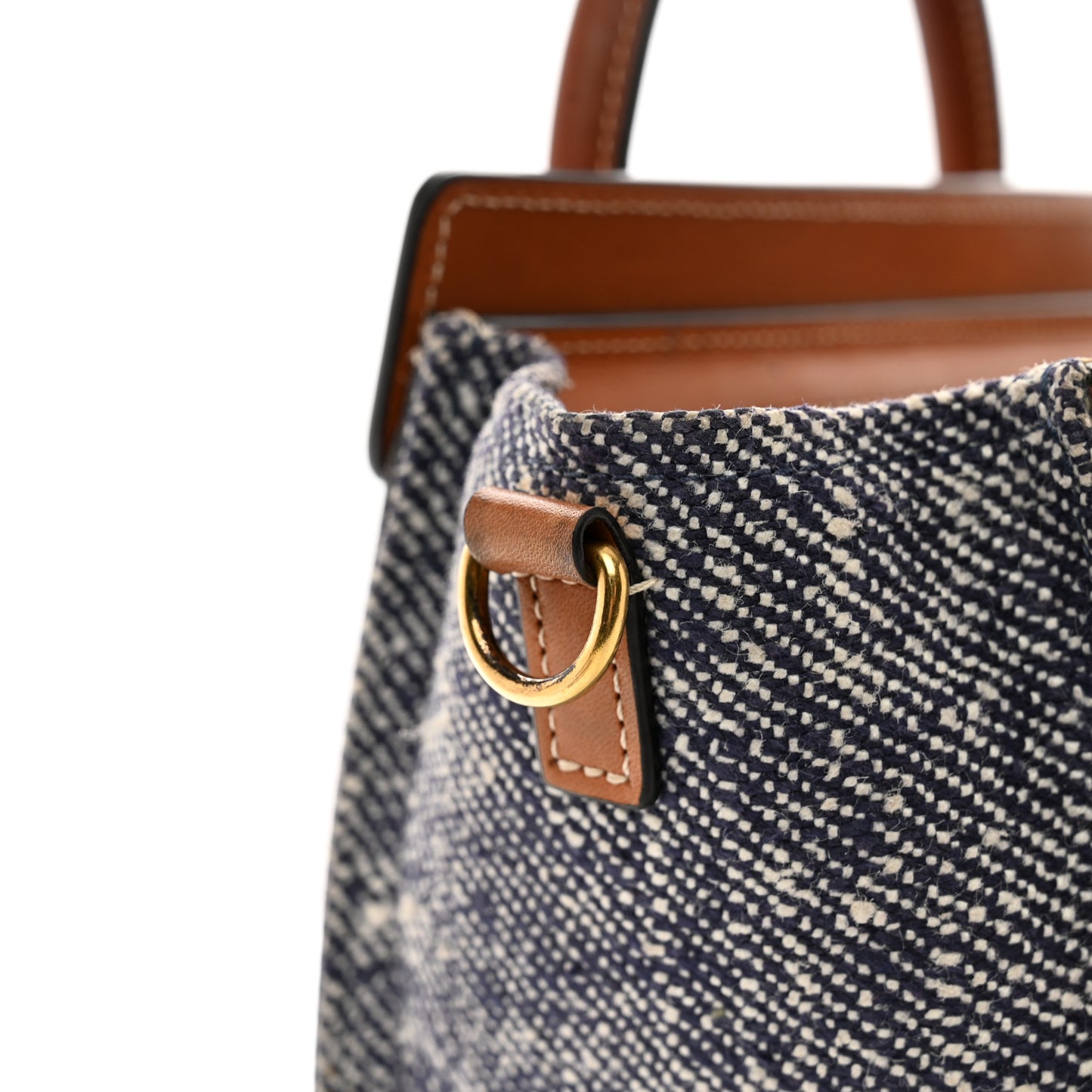 Smooth Calfskin Tweed Nano Luggage Tan