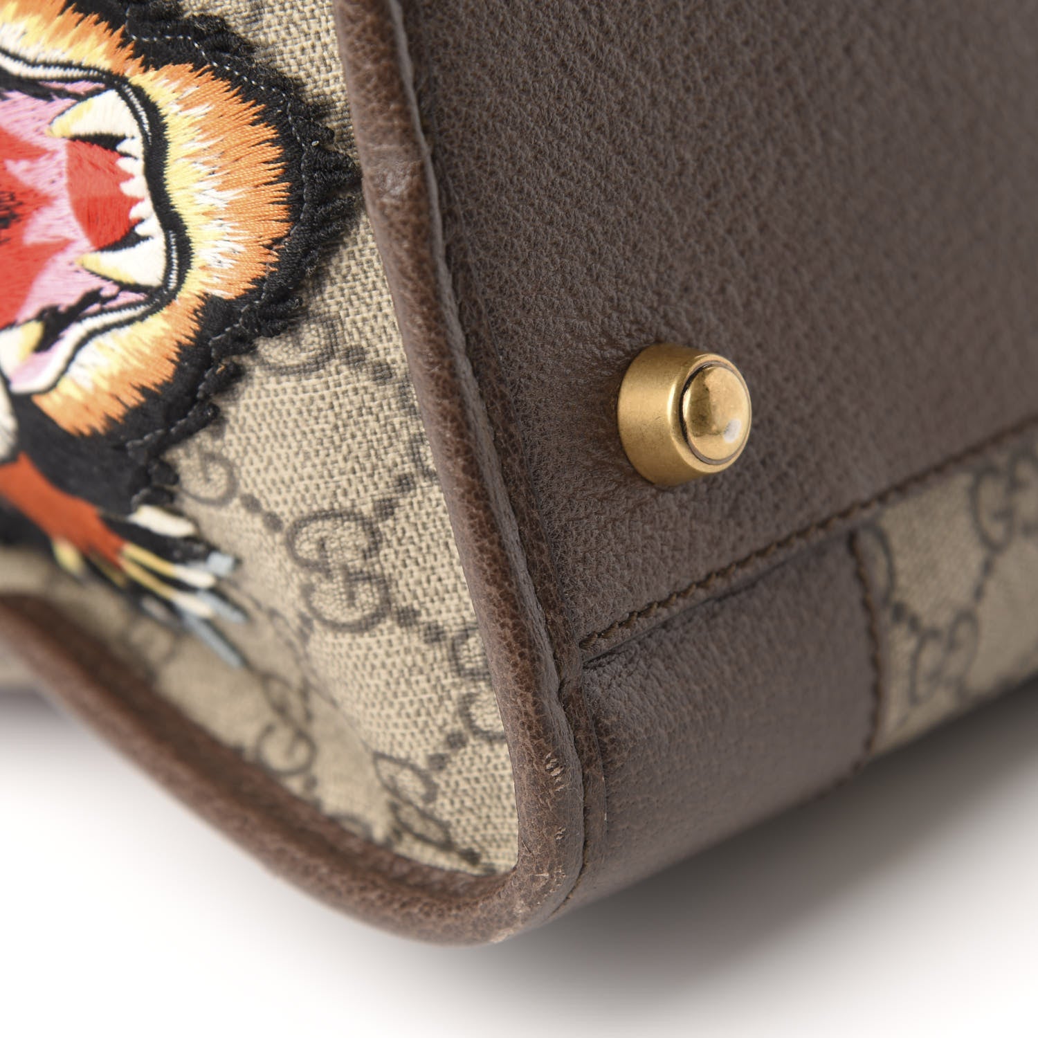 Gucci Soft GG Supreme Monogram Courrier Medium Duffle Bag Beige New Acero Multicolor 7 of 13