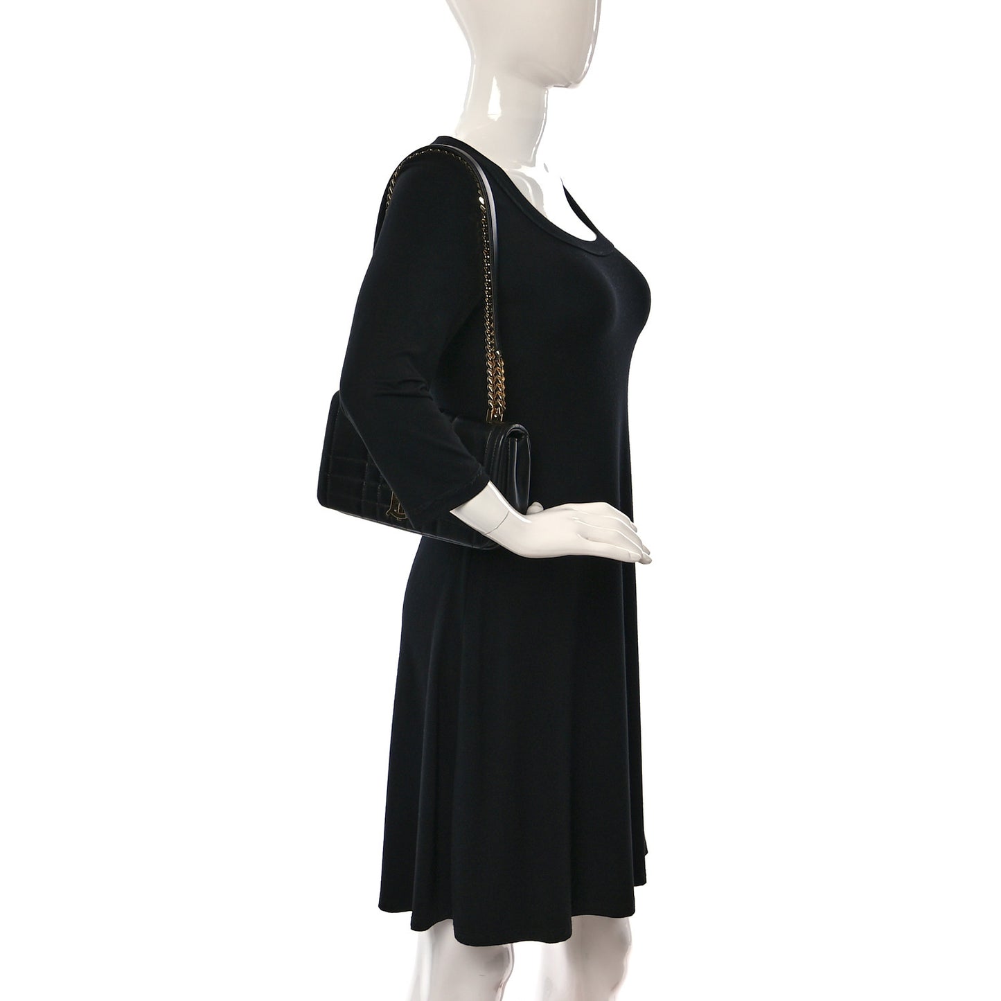 Lambskin Quilted Small Lola Bag Black