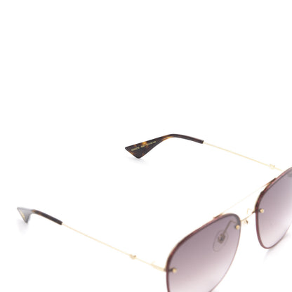 Gucci Metal Glitter Aviator Sunglasses G0227S Red Gold 7 of 9