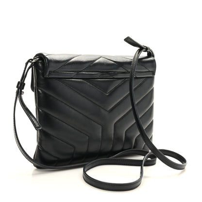 Saint Laurent Calfskin Y Quilted Monogram Loulou Flap Bag Black 3 of 10