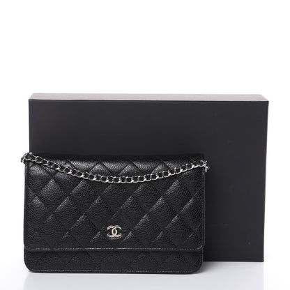 Chanel Caviar Quilted Wallet On Chain WOC Black 12 of 12