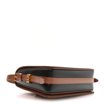 Burberry Smooth Calfskin Two Tone Small Grace Bag Malt Brown Black 7 of 21