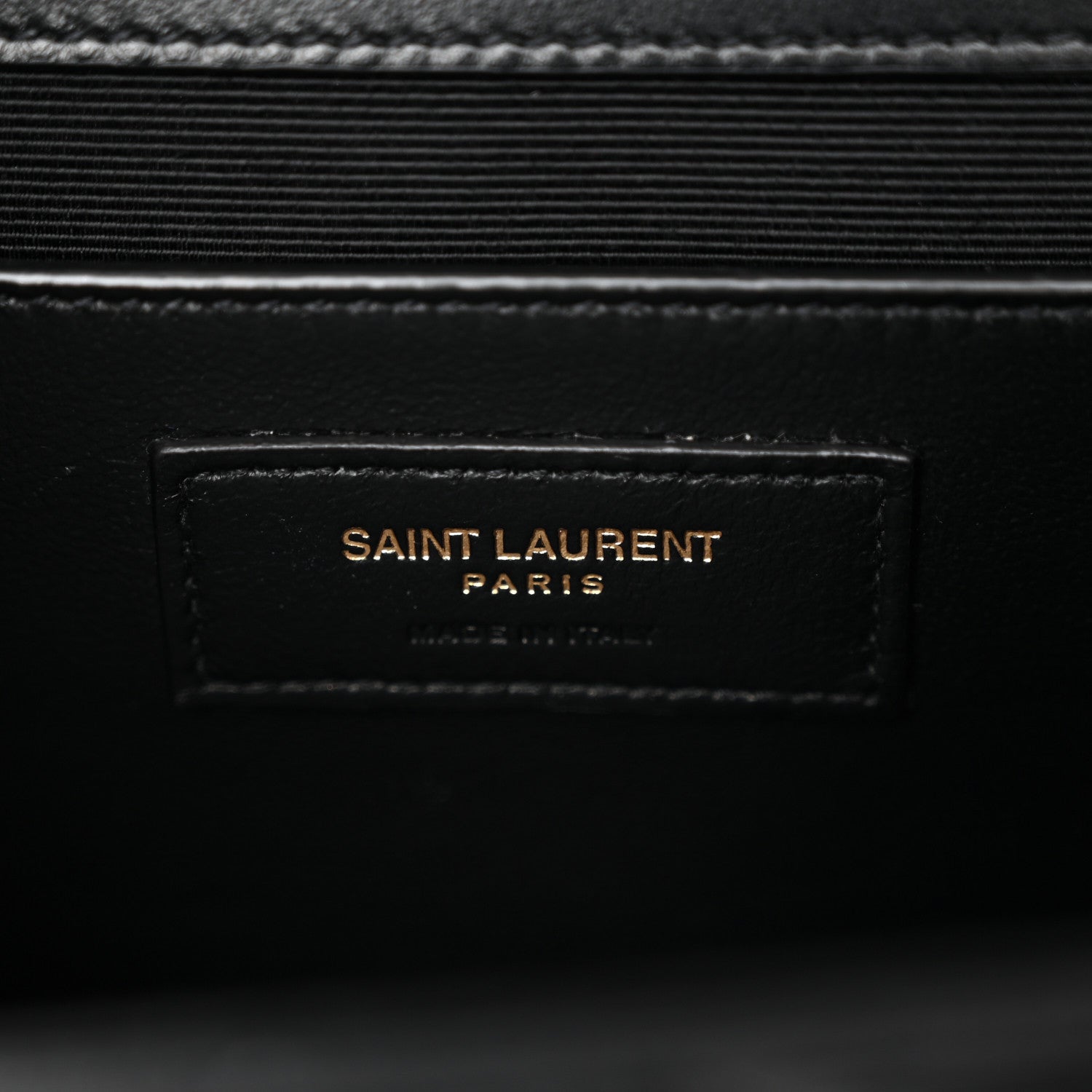 Saint Laurent Lambskin Mixed Matelasse Triquilt Medium Monogram Satchel Black 6 of 13