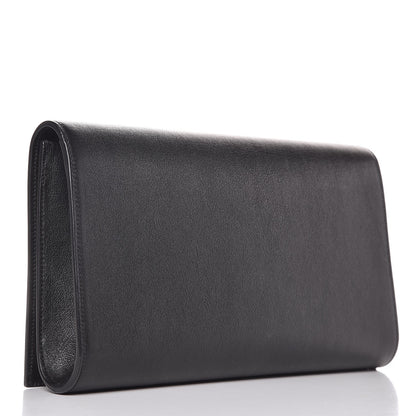 Saint Laurent Calfskin Monogram Large Belle De Jour Clutch Black 3 of 9