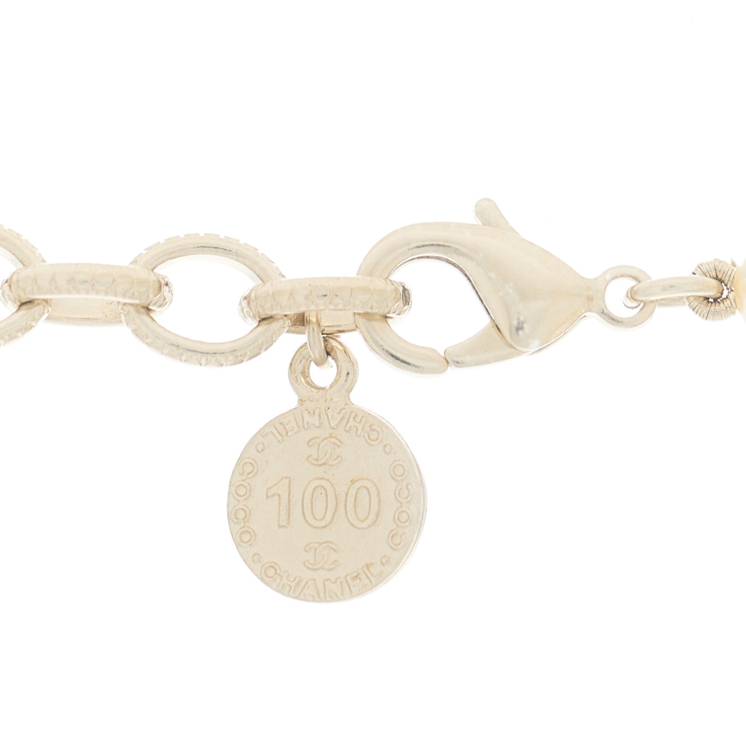 Chanel Pearl CC 100th Anniversary Necklace Light Gold 5 of 6