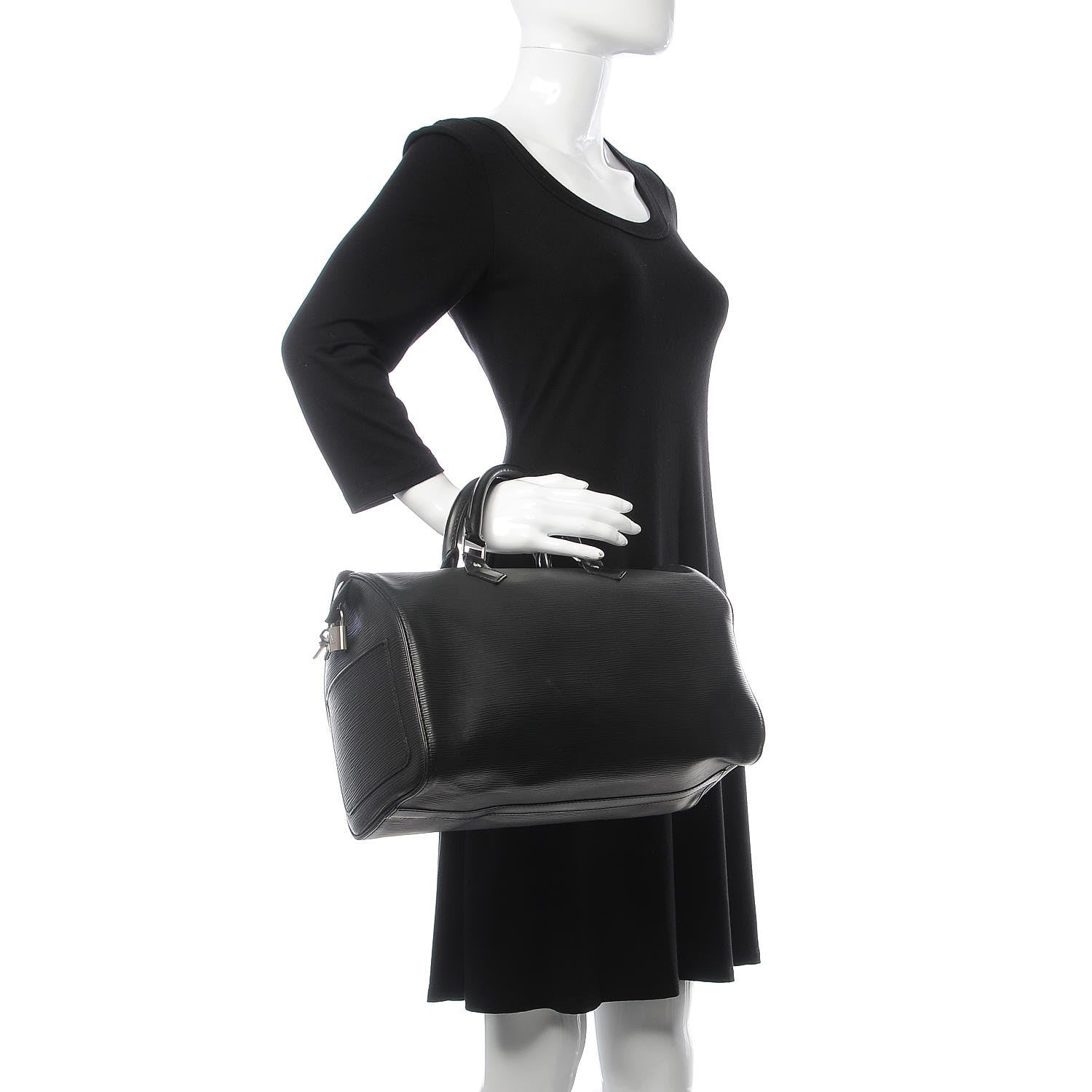Louis Vuitton Epi Speedy 30 Black 12 of 20