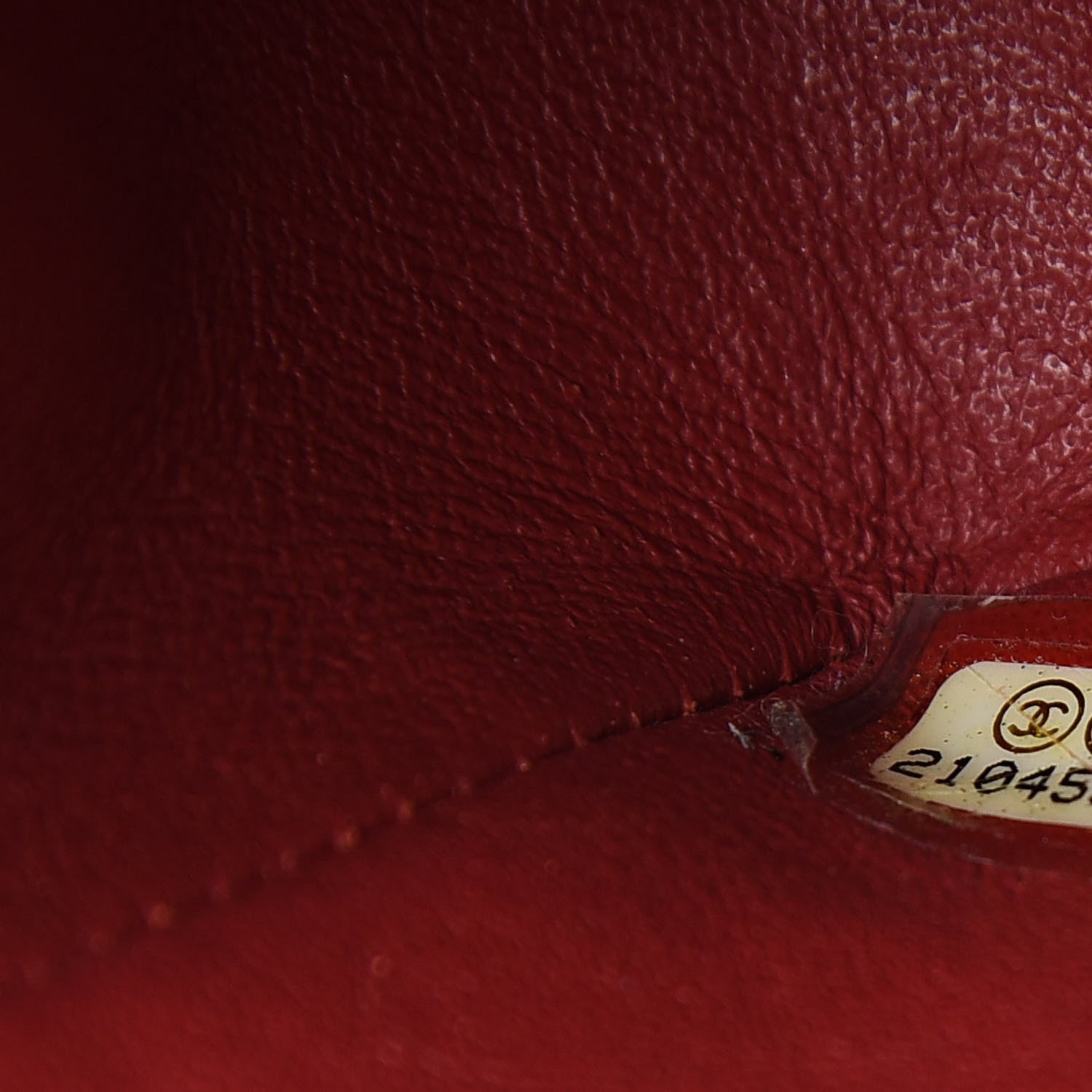 Chanel Lambskin Chevron Quilted Mini Rectangular Flap Red 7 of 13