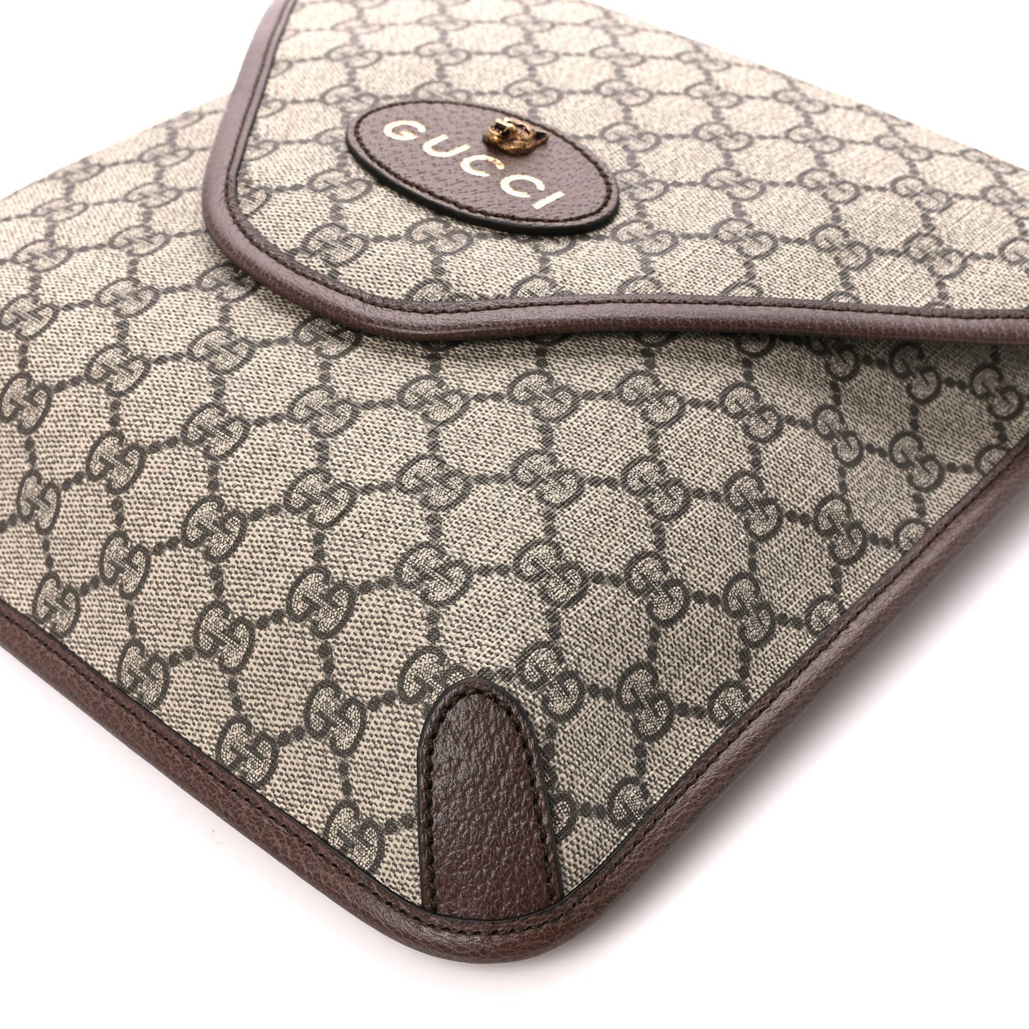 GG Supreme Monogram Web Medium Neo Vintage Flap Messenger Bag Beige New Acero