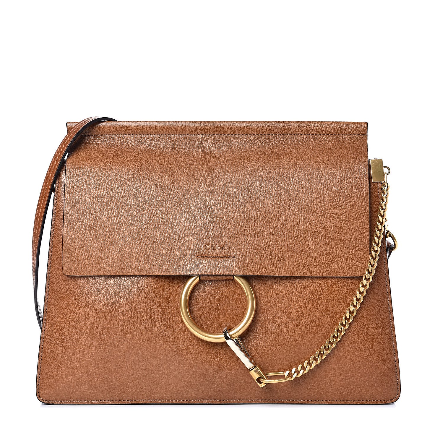 Goatskin Medium Faye Shoulder Bag Caramel