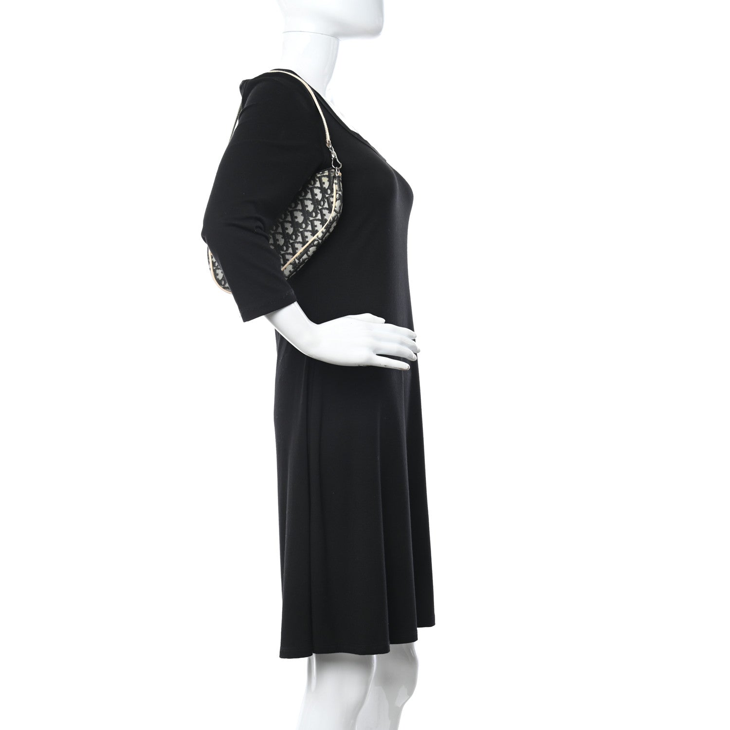 Christian Dior Monogram Mini Saddle Pochette White Blue 2 of 15