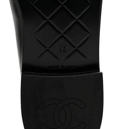 Chanel Calfskin CC Turnlock Moccasin Loafers 40 Black 7 of 10