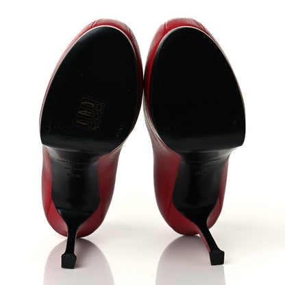 Saint Laurent Vernigolf Tribtoo Platform 80 Pumps 36.5 Red 5 of 10