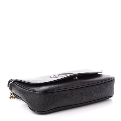 Gucci Pebbled Calfskin Medium Soho Flap Crossbody Black 4 of 9