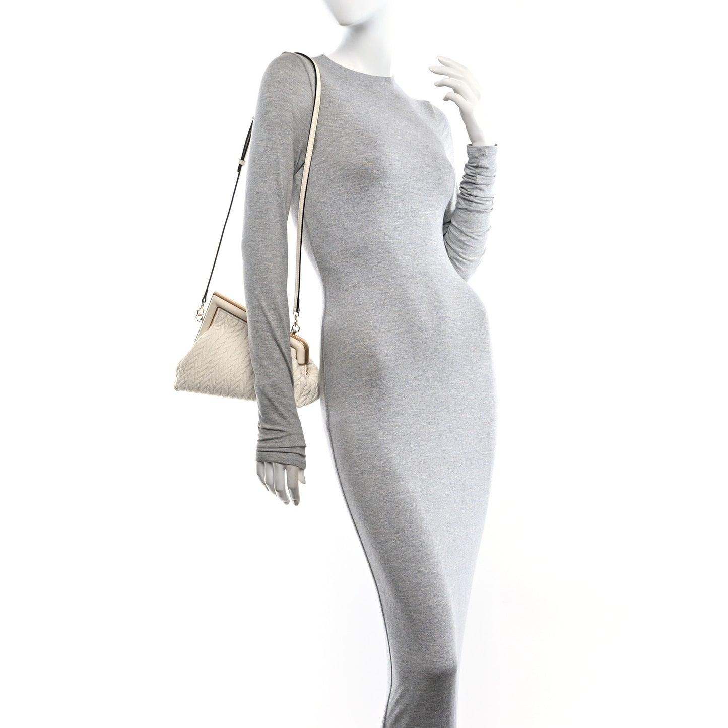 Lambskin Tessuto Treccia Small Fendi First Grezzo