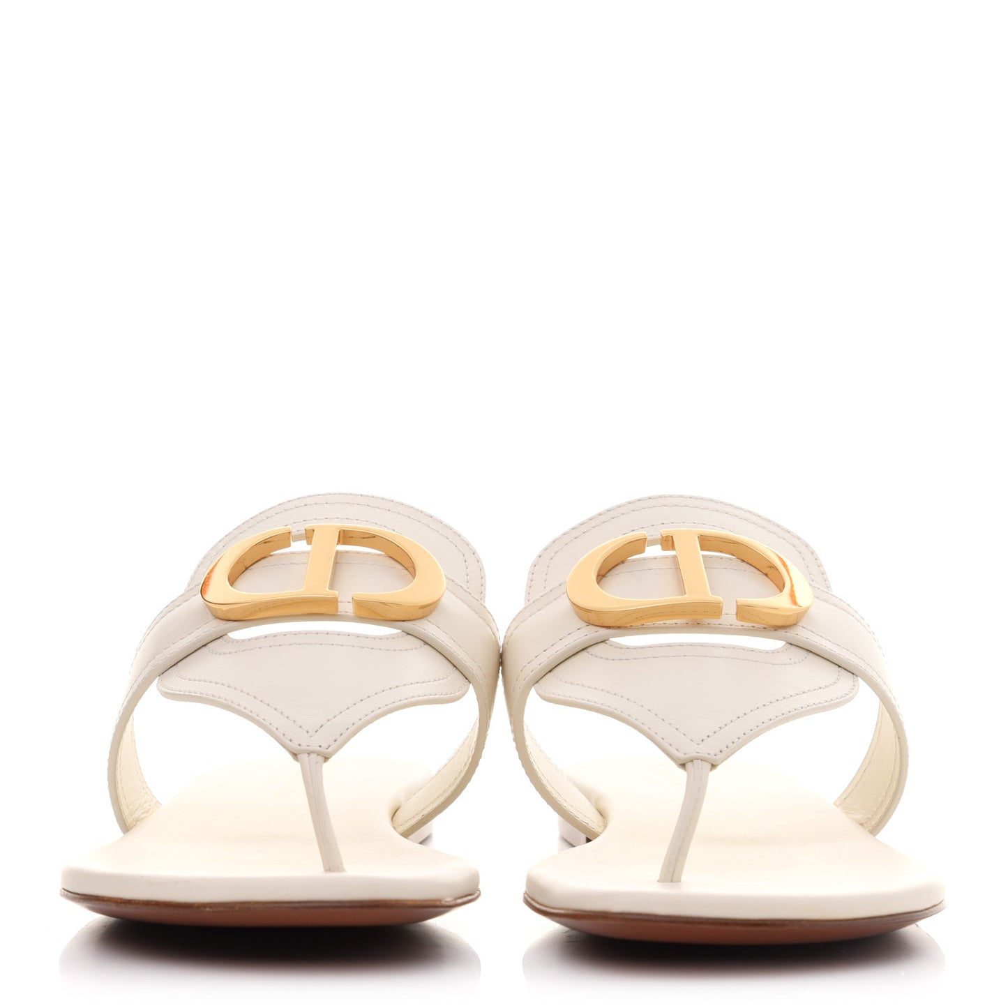 Calfskin 30 Montaigne Thong Sandals 37 White
