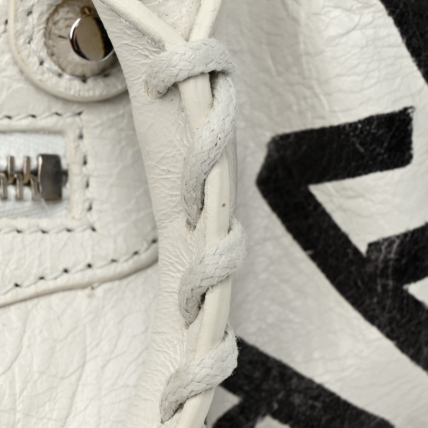 Balenciaga Agneau Graffiti All Over Classic Silver Hardware S City White Black 13 of 14