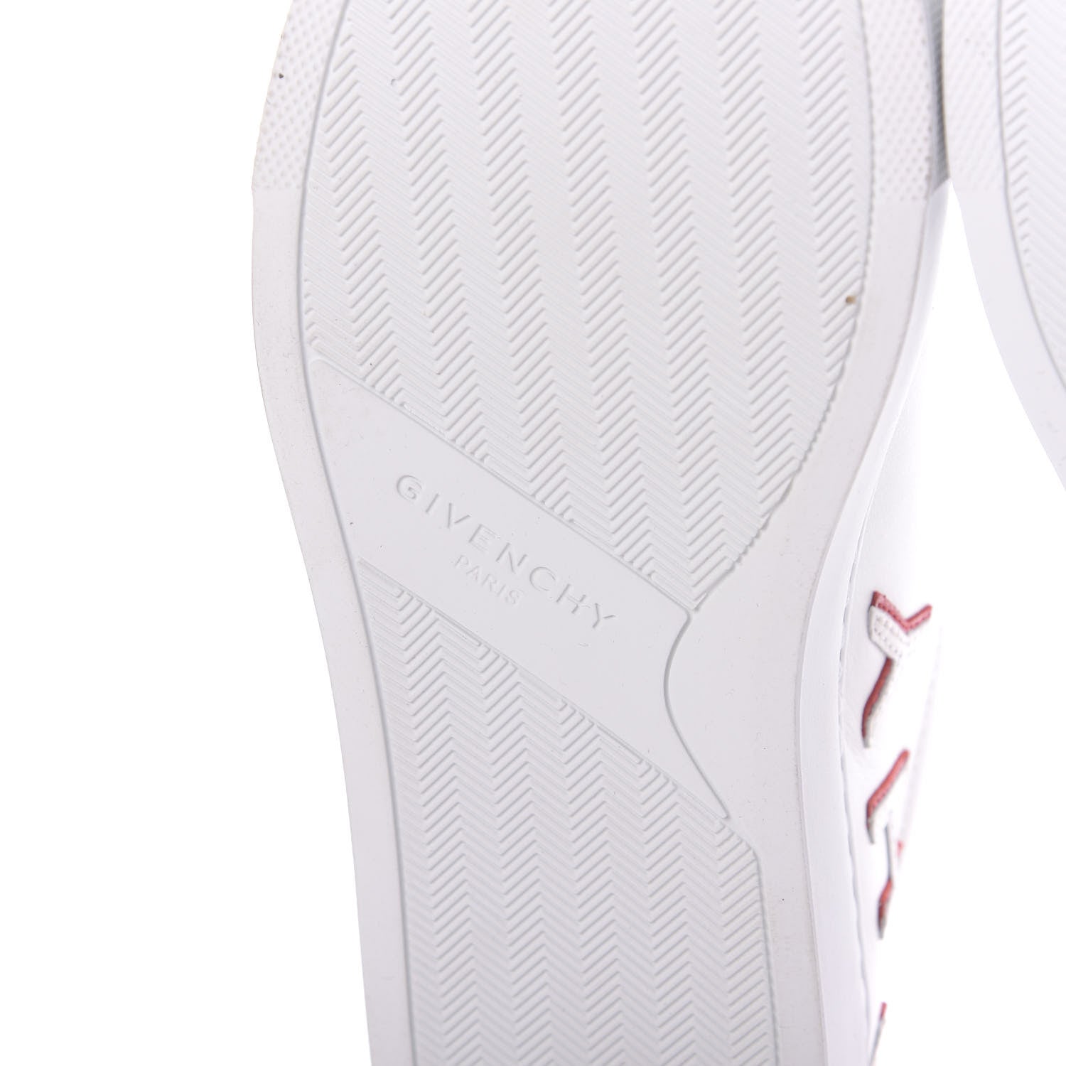 Givenchy Calfskin Reverse Logo Womens Urban Street Sneakers 36.5 White Red 7 of 12