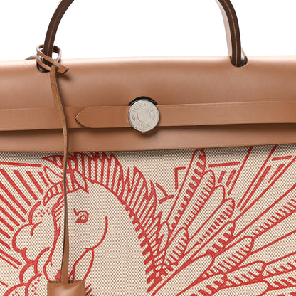 Hermes Vache Hunter Toile Pegase Pop Herbag Zip Retourne 31 PM Capucine 9 of 11