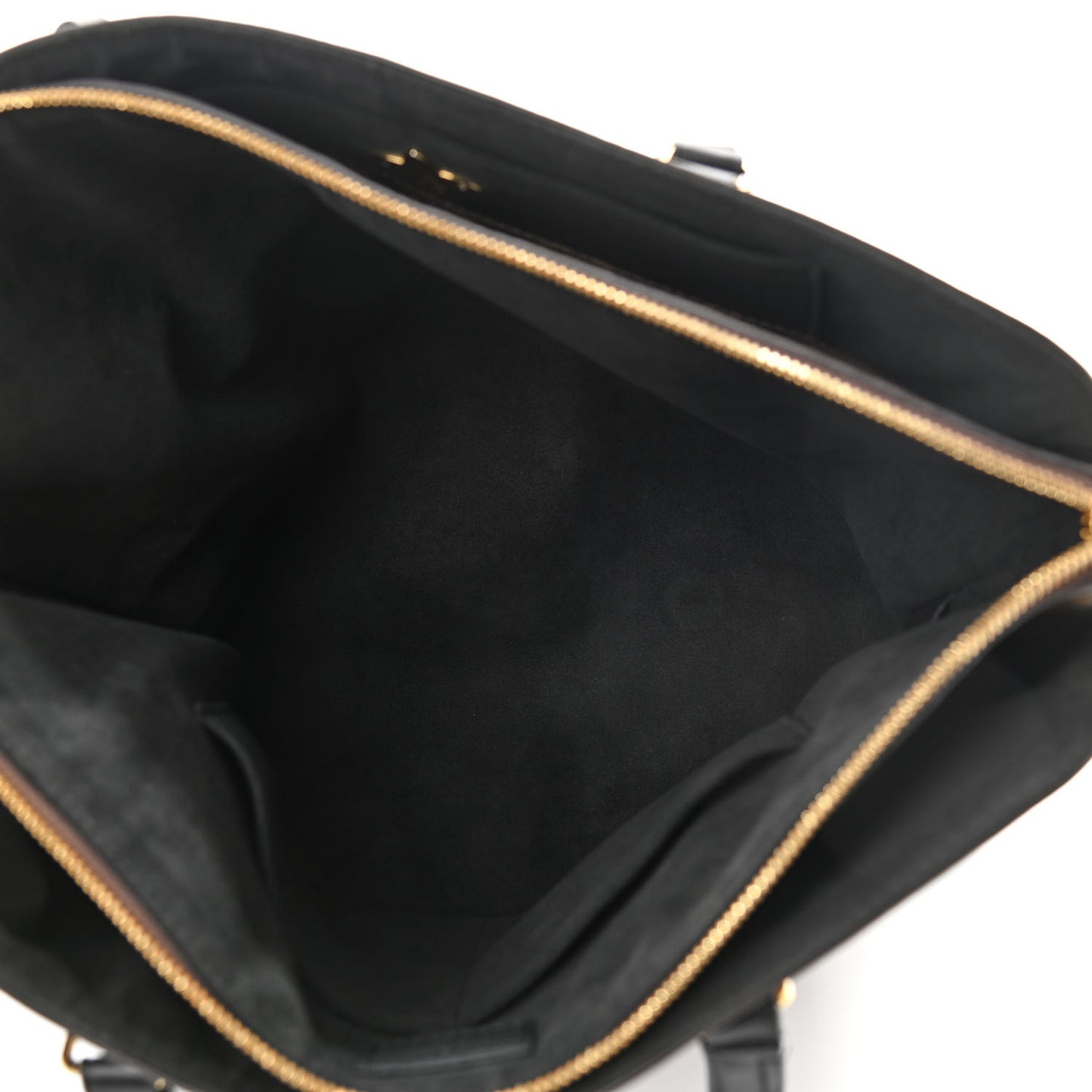 Monogram Flower Zipped Tote MM Black