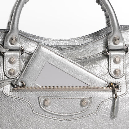 Balenciaga Agneau Giant 12 Silver Hardware City Gris Aluminum 13 of 14