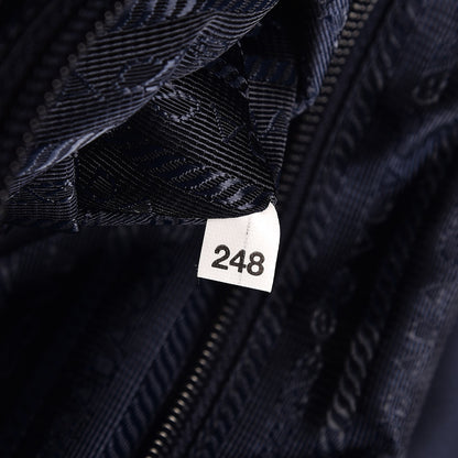 Prada Nylon Vela Saffiano Medium Cinch Backpack Baltico 7 of 7
