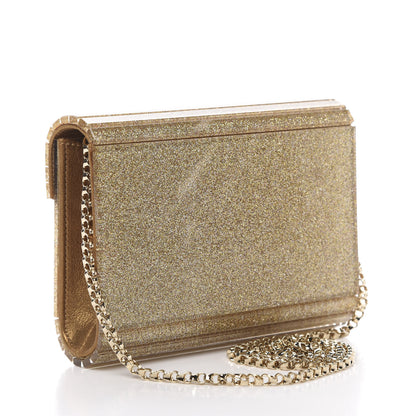 Jimmy Choo Acrylic Glitter Candy Clutch Gold 3 of 10
