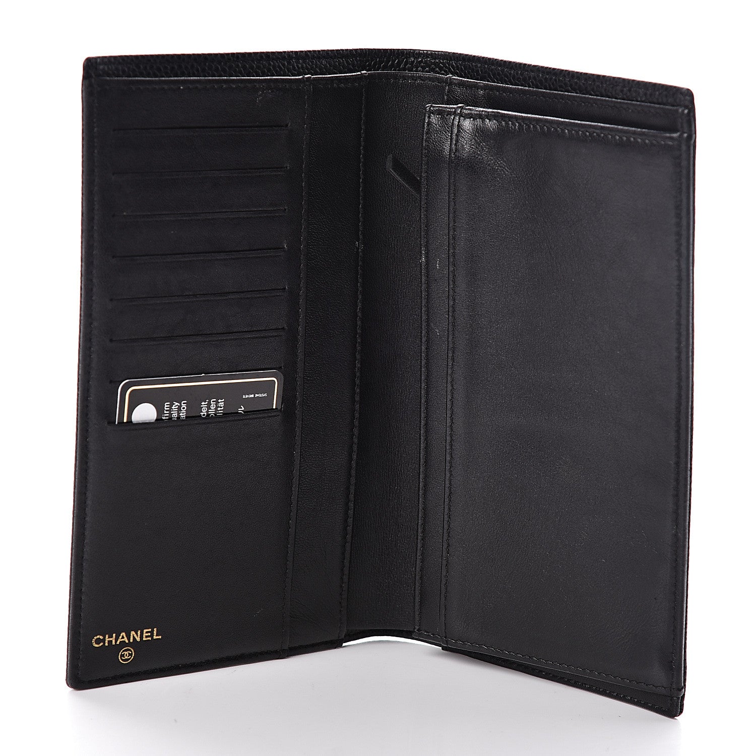 Chanel Caviar Timeless CC Yen Wallet Black 5 of 8