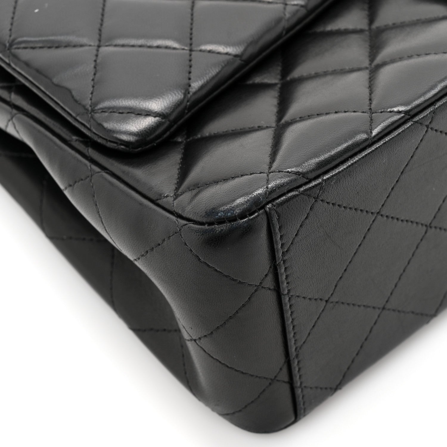 Chanel Lambskin Quilted Maxi Double Flap Black 10 of 12