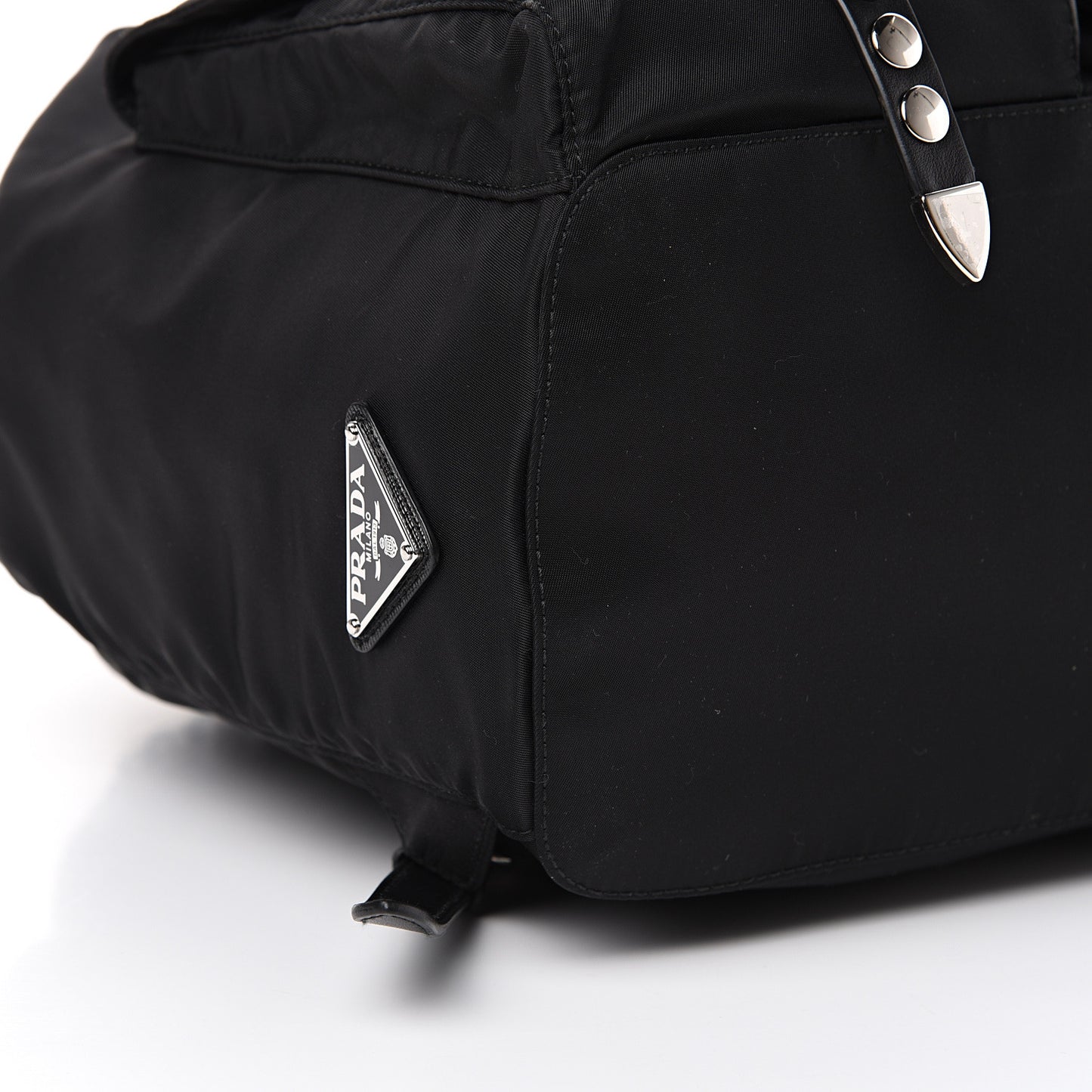 Nylon New Vela Studded Backpack Black