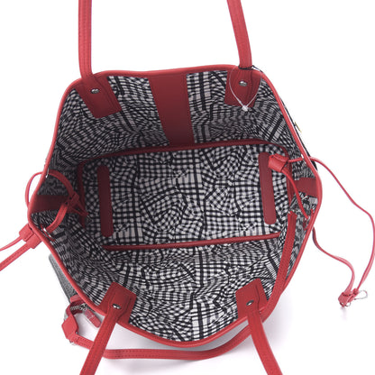 MCM Visetos Medium Liz Reversible Shopper Tote Black Red 12 of 16
