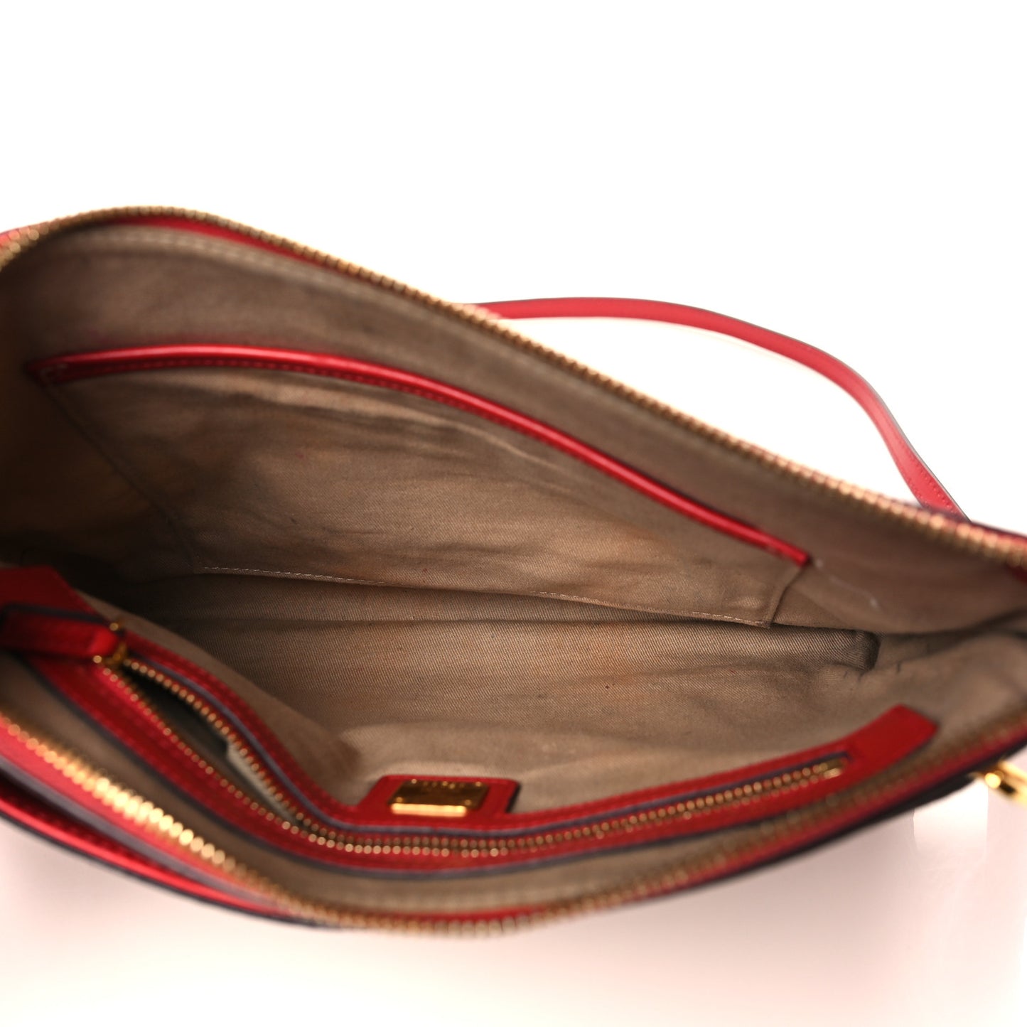 Visetos Medium Crossbody Pouch Cognac Red