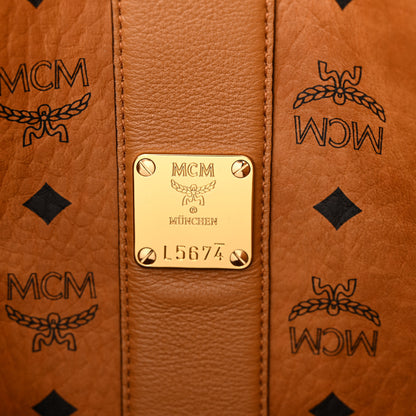 MCM Visetos Medium Liz Reversible Shopper Tote Cognac 10 of 17