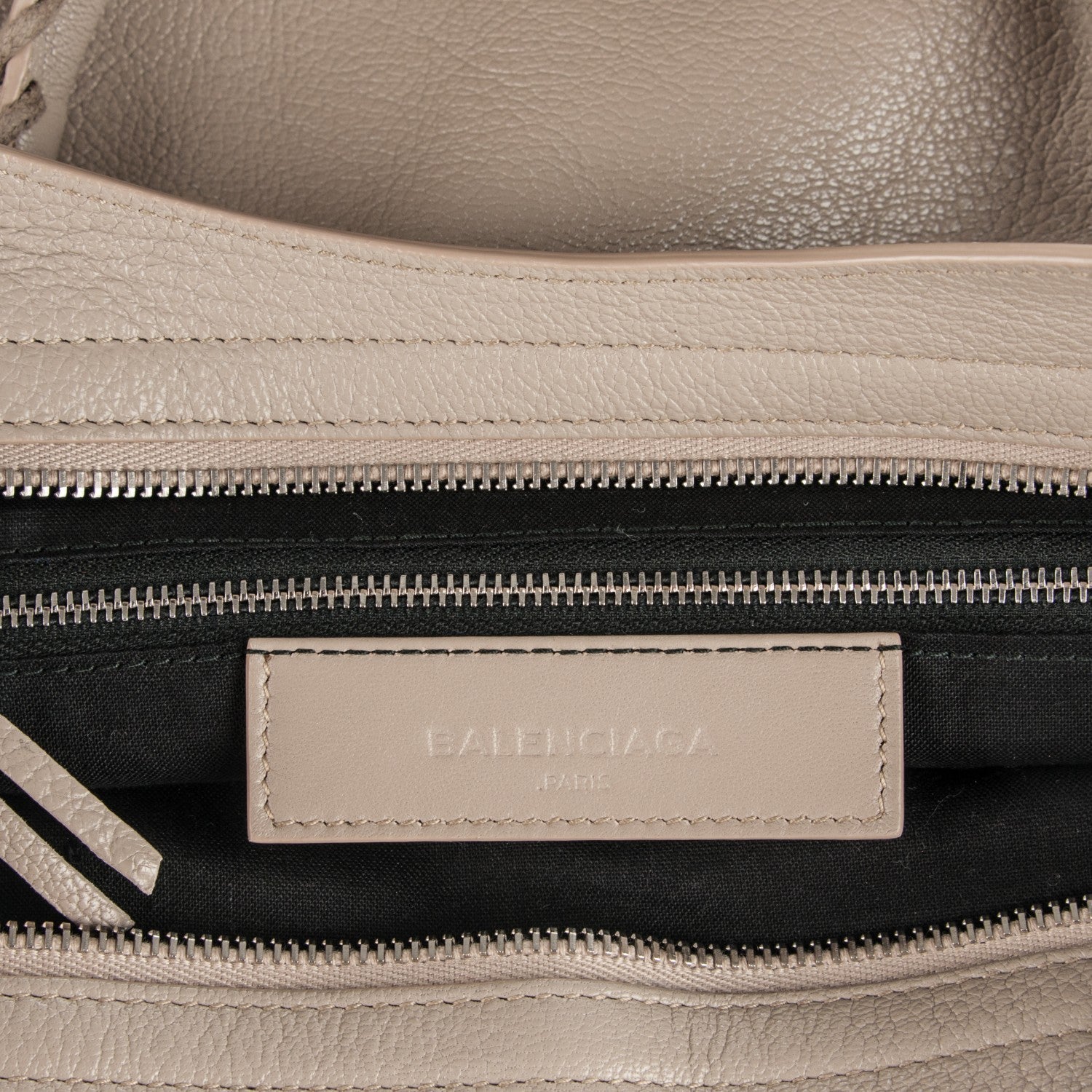 Balenciaga Chevre Silver Metallic Edge Hardware City Beige Dune Argille 6 of 7