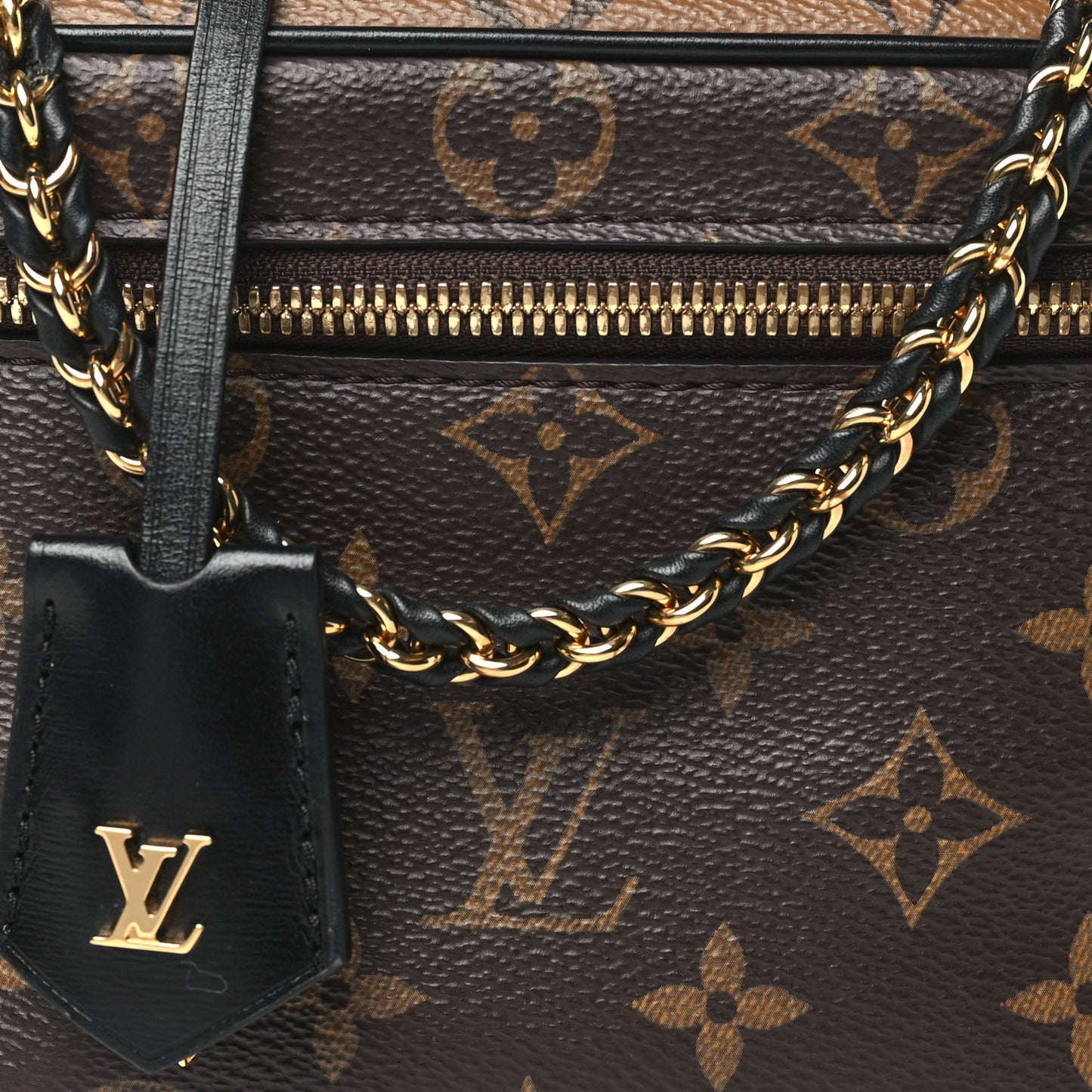 Reverse Monogram Vanity Chain Pouch