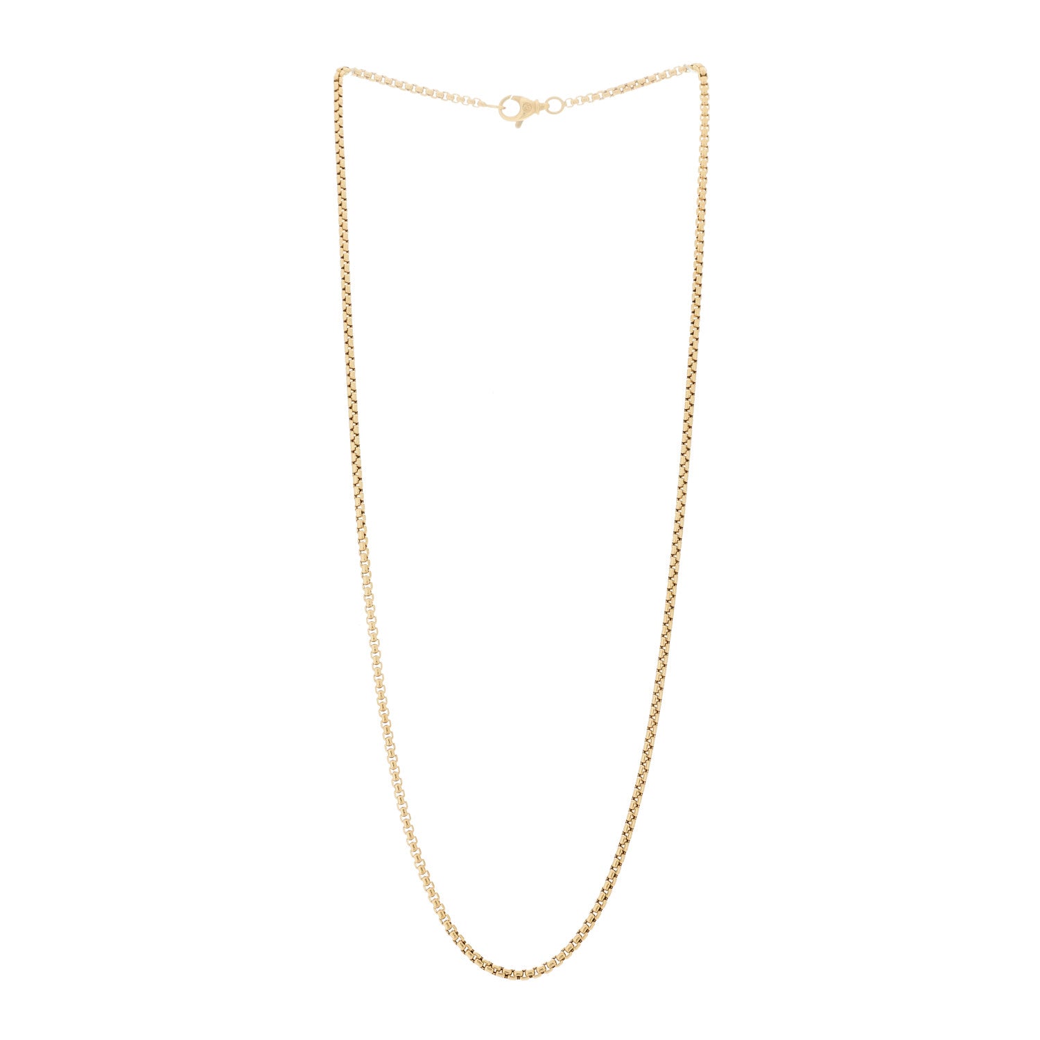 David Yurman 18K Yellow Gold 2.7mm Box Chain Necklace 22" 3 of 5