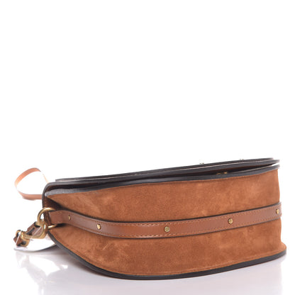 Chloe Calfskin Suede Medium Nile Bracelet Bag Caramel 4 of 6