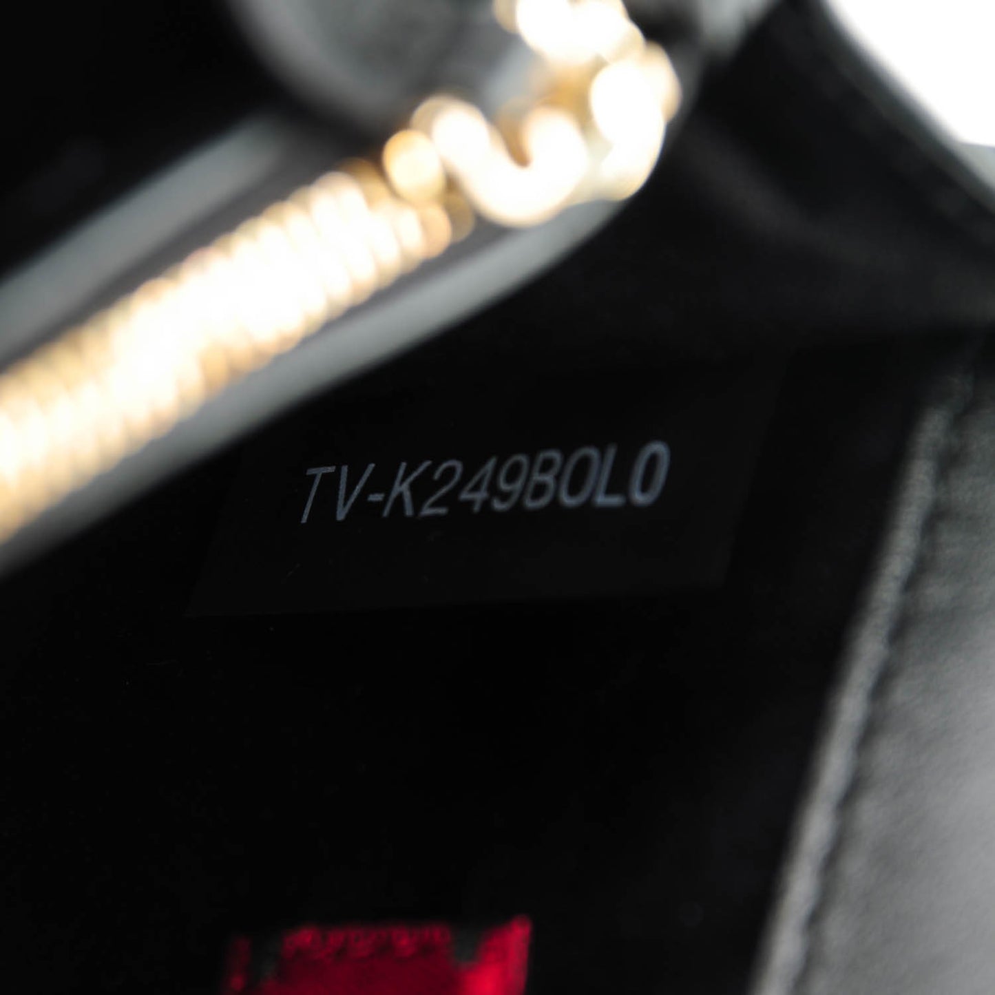 Calfskin Rockstud Wallet on Chain Black
